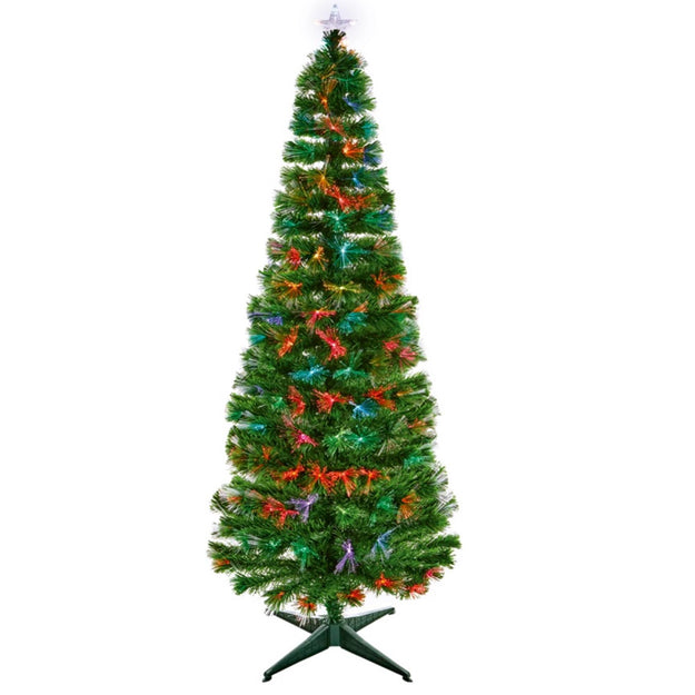 4ft Slim Flashing Fibre Optic Christmas Tree