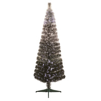6ft Ombre Fibre Optic Pencil Christmas Tree