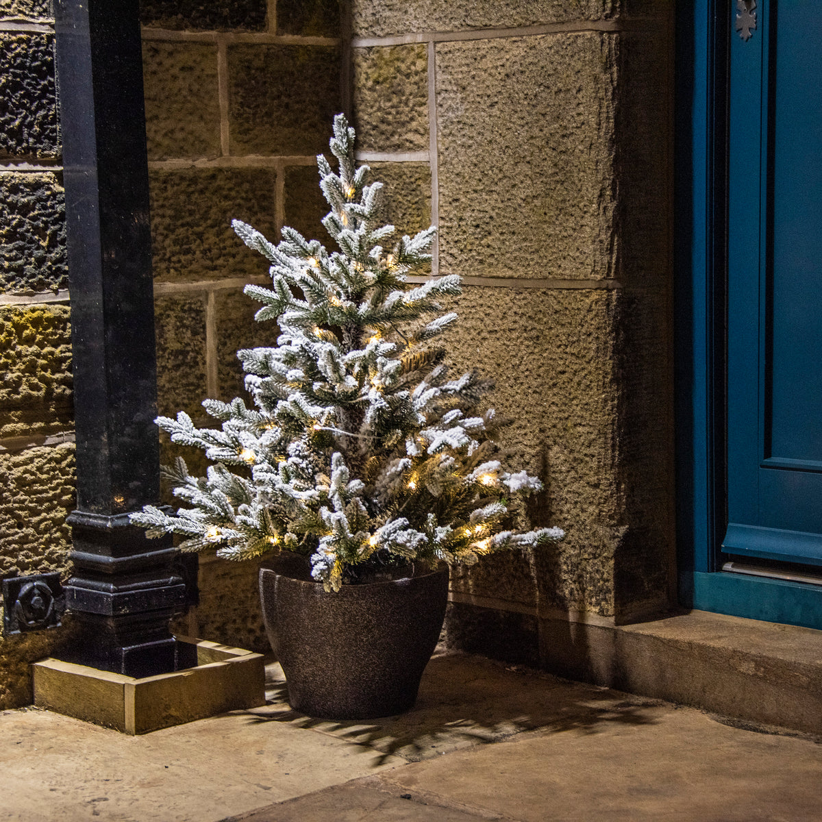 3ft Pre Lit Snowy Norway Spruce Artificial Christmas Tree