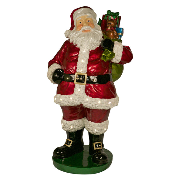 1.6m Standing Christmas Santa with Gift Sack Over the Shoulder Display Prop