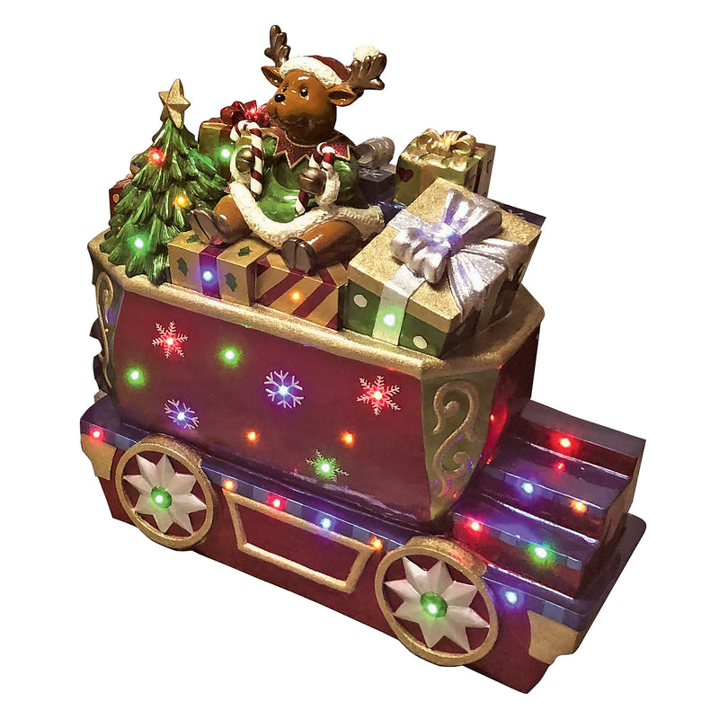 Second Carriage from Festive Christmas Train With Multicoloured LEDs Display Prop