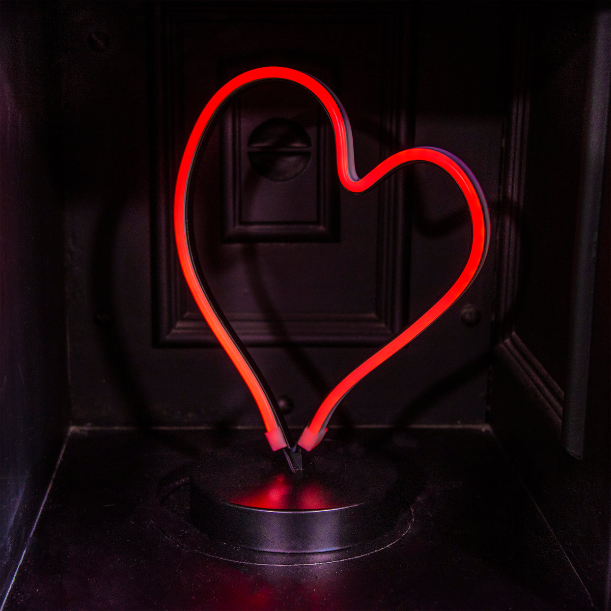 LED Neon Heart Light Battery Powered