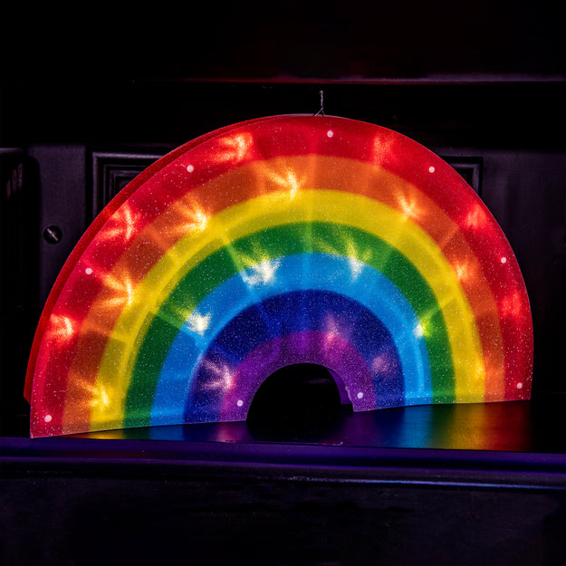Rainbow Double Sided Battery Powered Window Silhouette Light