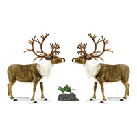 Set of 2 Full Size Animated Talking Singing Nordic Christmas Reindeer