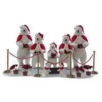 5 Piece Fully Animated Singing Polar Bear Christmas Choir