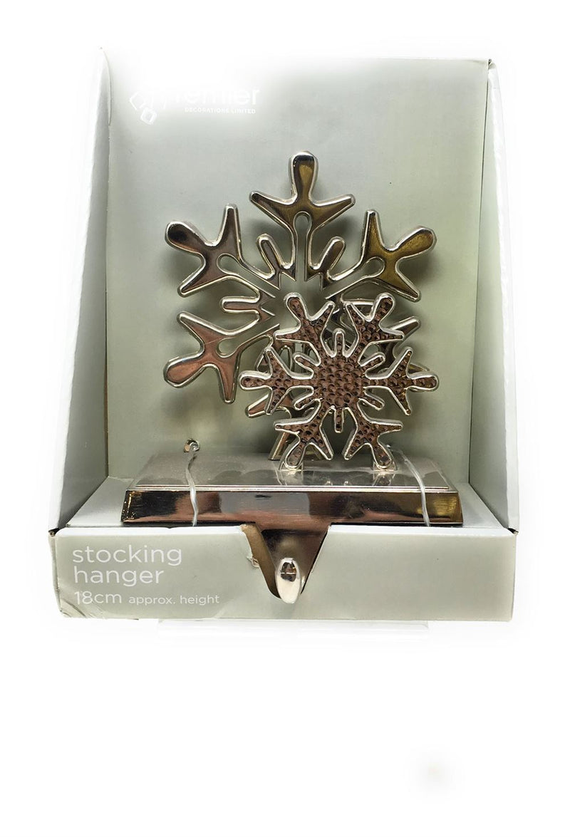 Metal Snowflake Christmas Stocking Hanger