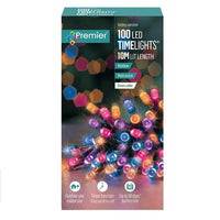 100 Rainbow Multi Action Battery Powered LED Lights with Timer - 2