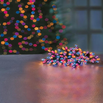100 Rainbow Multi Action Battery Powered LED Lights with Timer