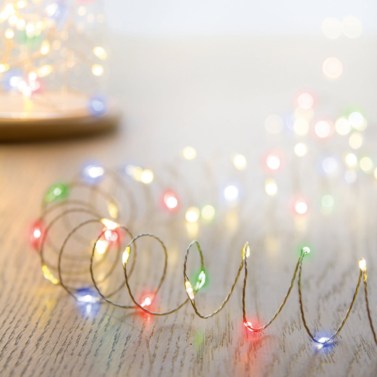 200 Multi Coloured Multi Action LED Pin Wire Battery Powered MicroBrights
