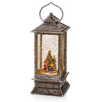 Children Decorating Christmas Tree Magical Lantern Water Spinner