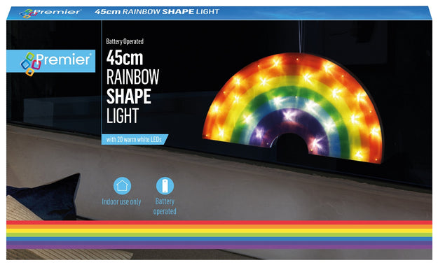 Rainbow Double Sided Battery Powered Window Silhouette Light
