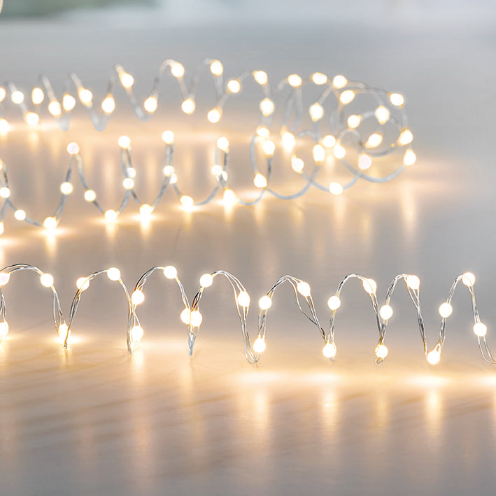 100 LED Warm White Compact Multi Action Ultrabright Battery Lights