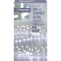 100 LED White Compact Multi Action Ultrabright Battery Lights