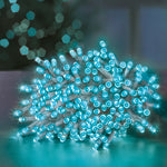 200 Turquoise Supabrights Multi Action LED String Lights on Clear Cable with Timer