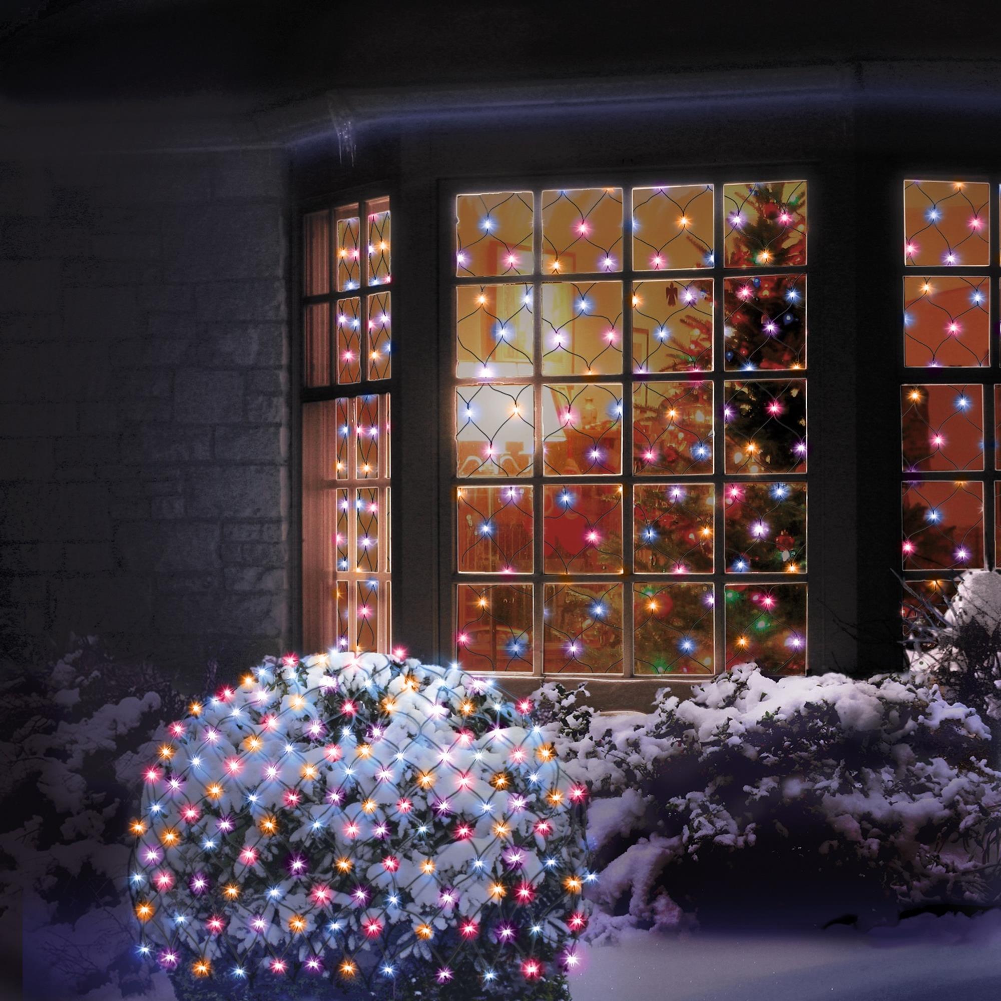 1.75m x 1.2m Multi Action Net Lights with 180 Rainbow LEDs
