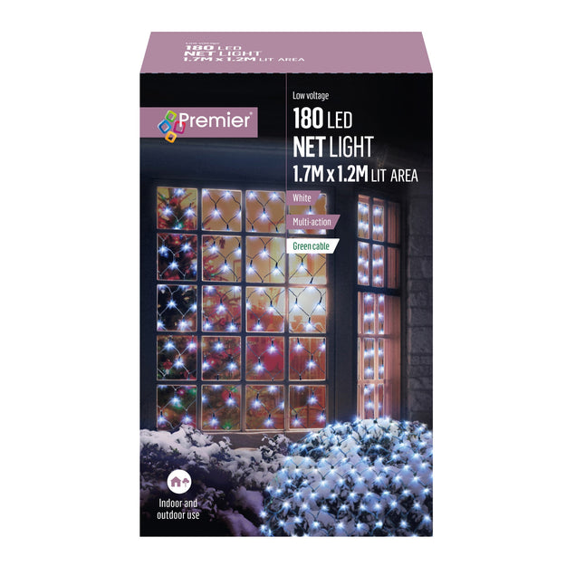 180 White Multi Action LED Net Light 1.75m x 1.2m