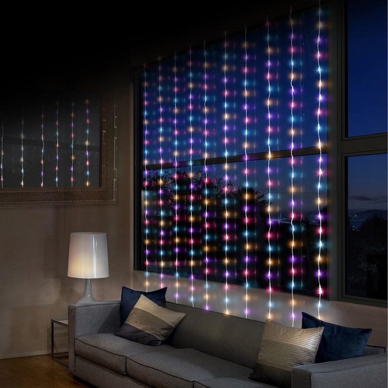 240 Rainbow LED Waterfall Curtain Light 1.5m x 2m