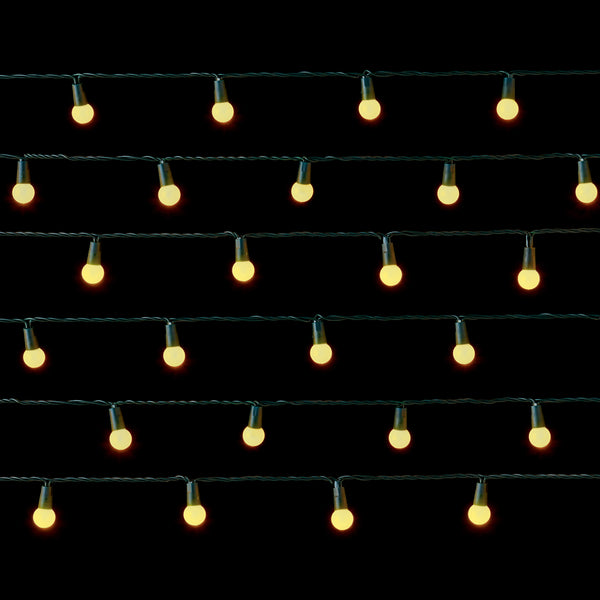 100 Warm White LED Multi Action Pearl Berry String Lights