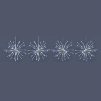 Set of 4 White LED Hanging Sparkle Lights - 2