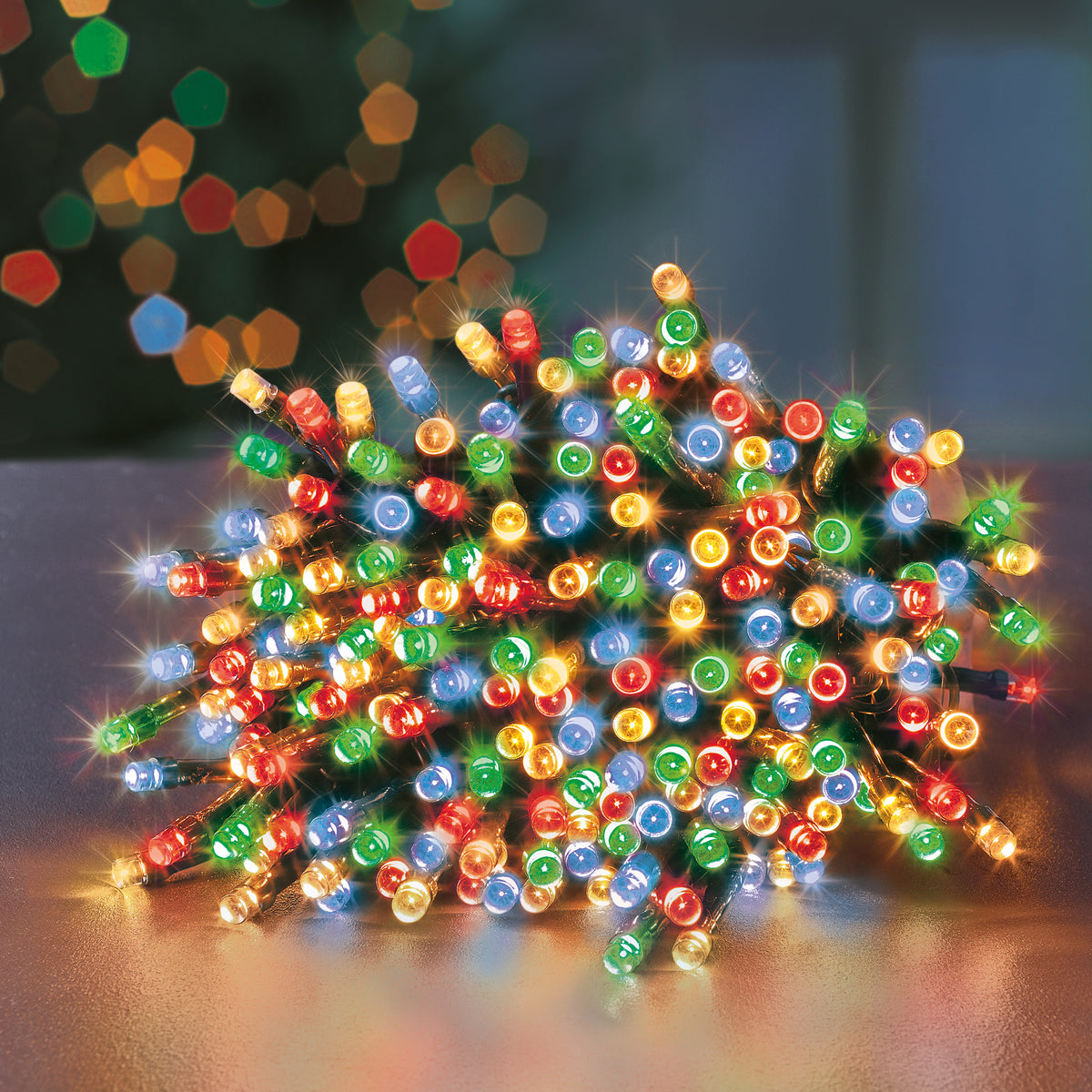 200 Multi Coloured Supabrights Multi Action LED String Lights with Timer