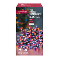 480 Rainbow Supabrights Multi Action LED String Lights with Timer
