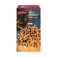480 Vintage Gold Supabrights Multi Action LED String Lights with Timer