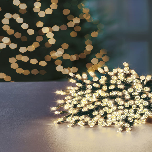 480 Warm White Supabrights Multi Action LED String Lights with Timer