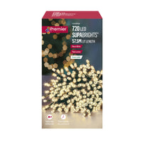 720 Warm White Supabrights Multi Action LED String Lights with Timer