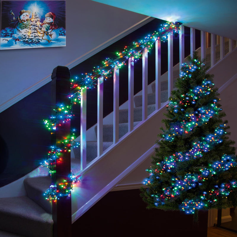 720 Multi Coloured Multi Action LED Cluster Lights with Timer