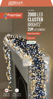 2000 White and Warm White Multi Action LED Cluster Timer Lights - 2