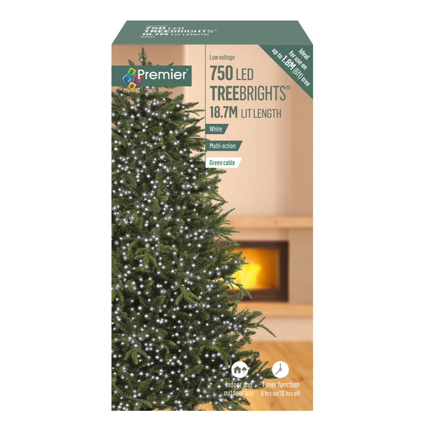 750 White Treebrights Multi Action LED Lights with Timer