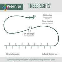 1000 Multi Coloured Treebrights Multi Action LED Lights with Timer