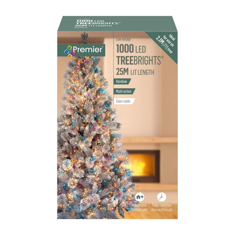 1000 Rainbow Treebrights Multi Action LED Lights with Timer