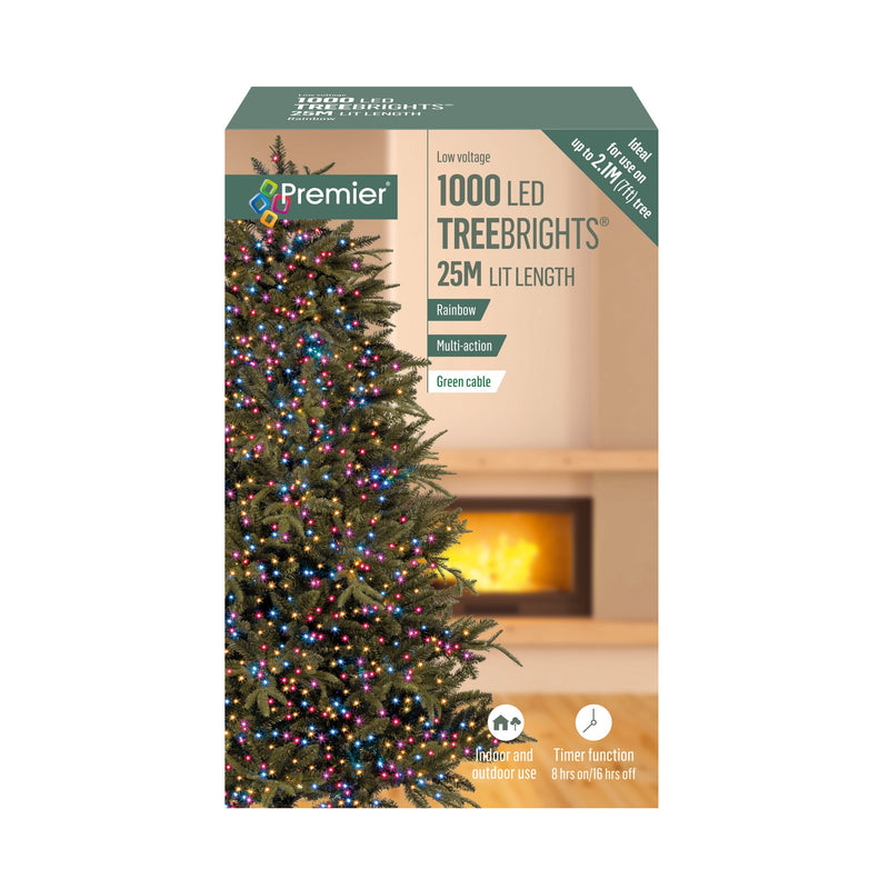 1000 Rainbow Treebrights Multi Action LED Lights with Timer
