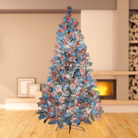 1000 Red White and Blue Treebrights Multi Action LED Lights Clear Cable with Timer