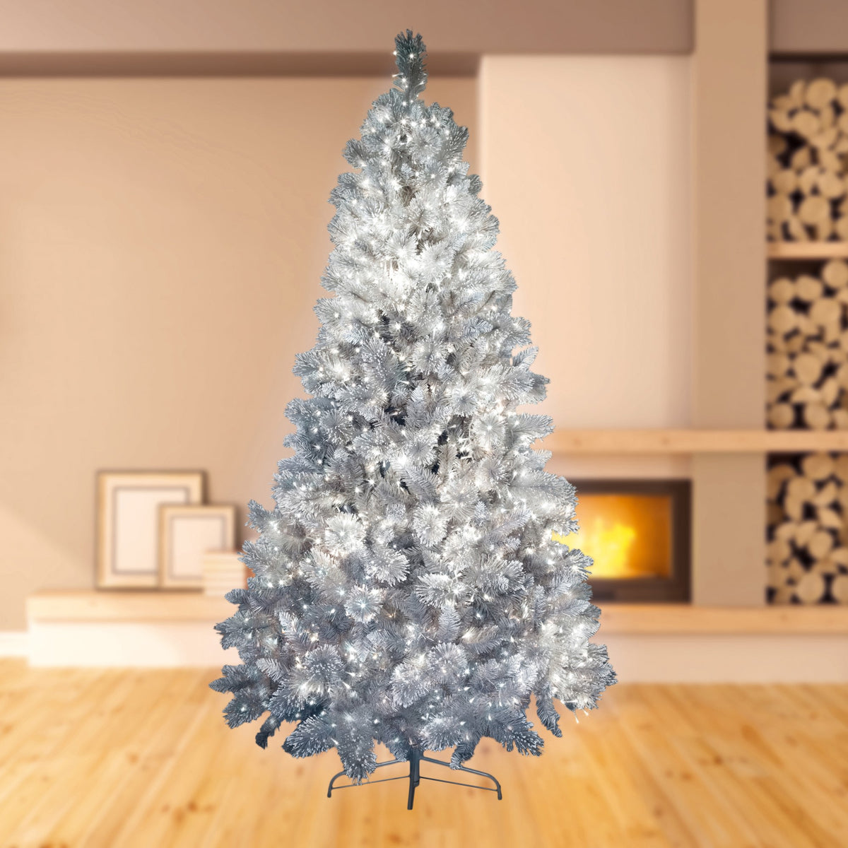 1000 White Treebrights Multi Action LED Lights Clear Cable with Timer