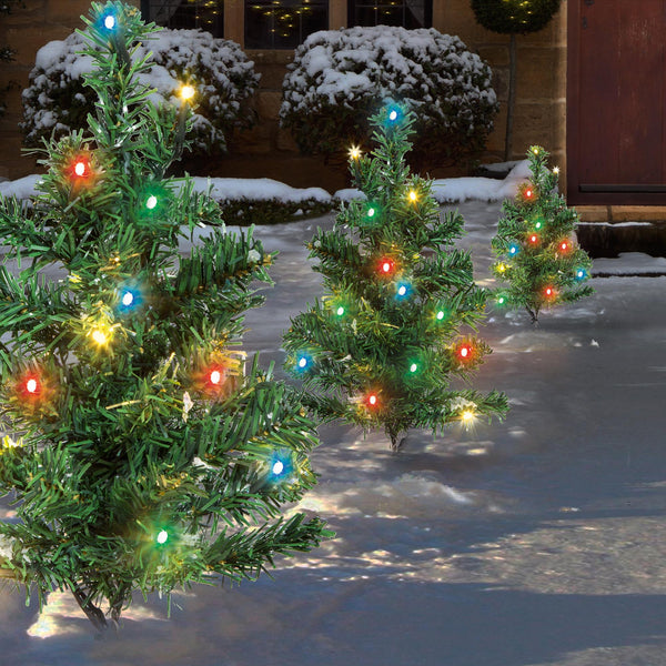 6 Multi Coloured Lit Tree Path Finder Lights
