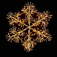 1.2m Large Gold Starburst Snowflake Silhouette with 960 Warm White LEDs
