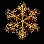 1.5m Giant Gold Starburst Snowflake Silhouette with 1080 Warm White LEDs
