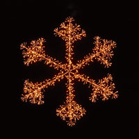 1.5m Giant Rose Gold Starburst Snowflake Silhouette with 1080 Warm White LEDs