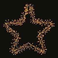 90cm Gold Star Cluster Silhouette with Warm White LEDs