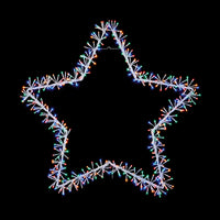 1.2m White Star Cluster Silhouette with Multi Coloured LEDs