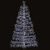 1.2m Large Silver Starburst Tree with 496 White LEDs