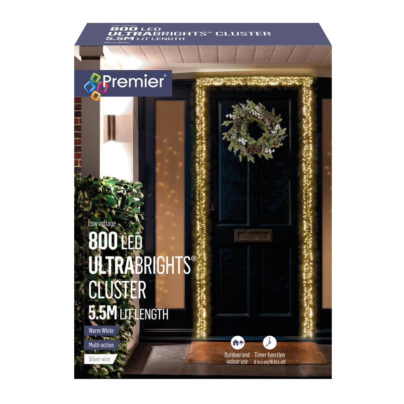 800 Warm White Ultrabright Door Cluster Lights