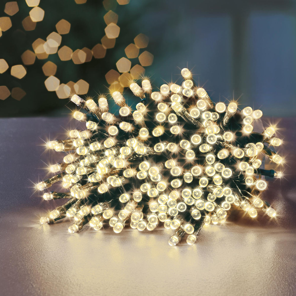 200 Warm White Supabrights Multi Action LED String Lights with Timer
