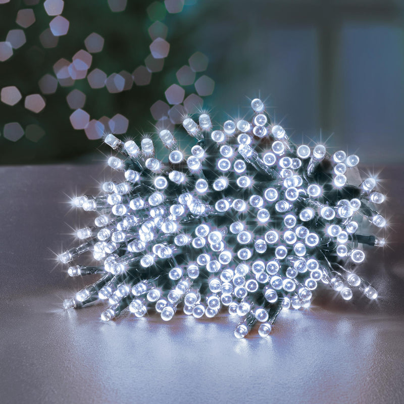 360 White Supabrights Multi Action LED String Lights with Timer