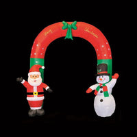 2.4m Inflatable Santa and Snowman Merry Christmas Arch