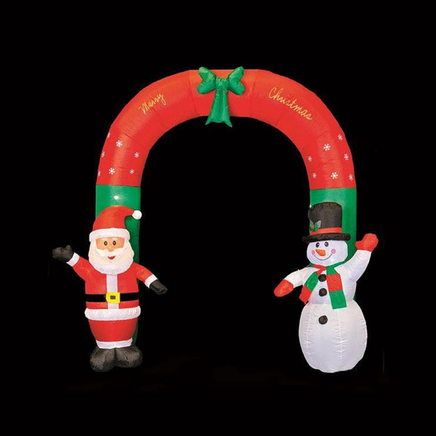 2.4m Inflatable Santa and Snowman Merry Christmas Arch