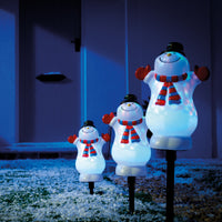 Set of 3 Colour Changing Snowman Path Finder Lights