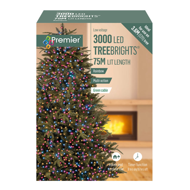 3000 Rainbow Treebrights Multi Action LED Lights with Timer